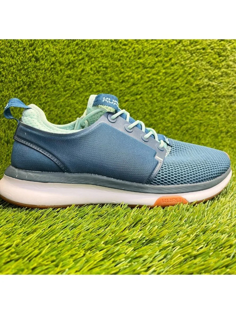 Kuru Atom Womens Size 9.5 Blue White Athletic Running‎ Walking Shoes Sneakers